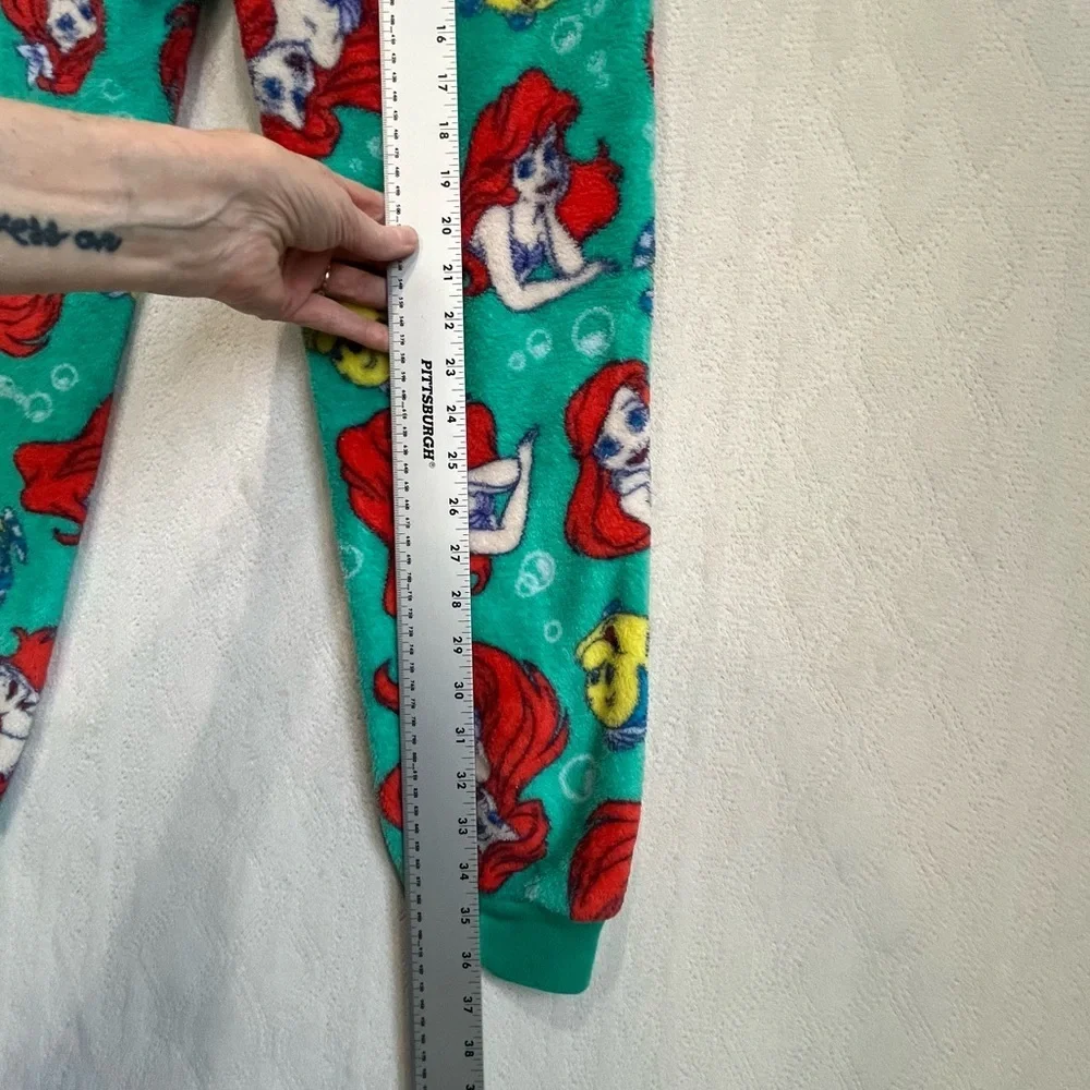Disney Fleece Little Mermaid Ariel Pajamas Set Sz Small Blue - Picture 13 of 16